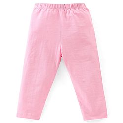 Babyhug Cotton Lycra Knit Full Length Leggings Floral & Fruity Print Pack of 5 - Pink Blue & Peach