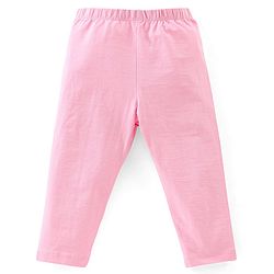 Babyhug Cotton Lycra Knit Full Length Leggings Floral & Fruity Print Pack of 5 - Pink Blue & Peach