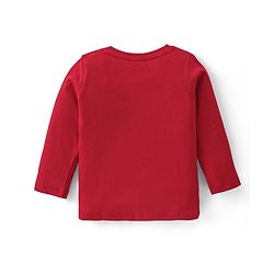 Babyhug Cotton Knit Full Sleeves Animals Printed T-Shirt - Red