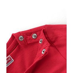 Babyhug Cotton Knit Full Sleeves Animals Printed T-Shirt - Red