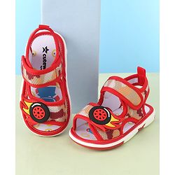 Cute Walk by Babyhug Velcro Closure Sandals - Red