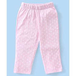 Babyhug Cotton Knit Half Sleeves Swan Printed Night Suit - Blue & Pink
