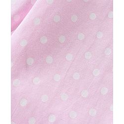 Babyhug Cotton Knit Half Sleeves Swan Printed Night Suit - Blue & Pink