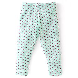 Babyhug Cotton Lycra Knit Full Length Leggings Floral Printed Pack of 3 - Blue