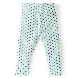 Babyhug Cotton Lycra Knit Full Length Leggings Floral Printed Pack of 3 - Blue