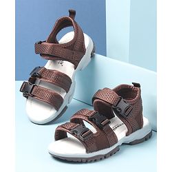 Cute Walk by Babyhug Velcro Closure Sandals - Brown