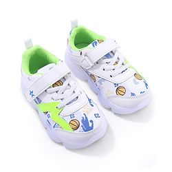 Cute Walk by Babyhug Velcro Closure Sneakers - White & Green
