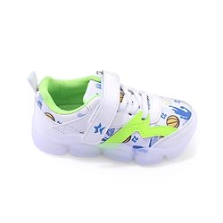 Cute Walk by Babyhug Velcro Closure Sneakers - White & Green
