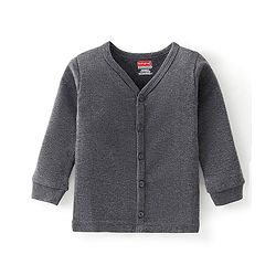 Babyhug Full Sleeves Solid Color Thermal Inner Wear Pack of 2 - Grey