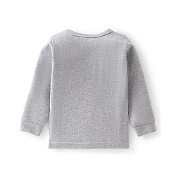 Babyhug Full Sleeves Solid Color Thermal Inner Wear Pack of 2 - Grey