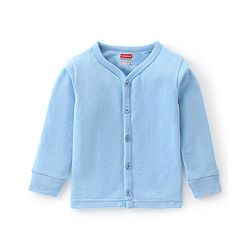 Babyhug Cotton Full Sleeves Thermal Wear Solid Pack Of 2 - Blue