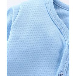 Babyhug Cotton Full Sleeves Thermal Wear Solid Pack Of 2 - Blue