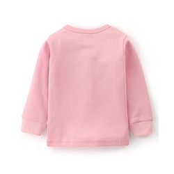 Babyhug Cotton Full Sleeves Thermal Wear Solid Pack Of 2 - Pink & Red