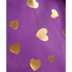 Babyhug Woven Full Sleeves Heart Foil Print Winter Wear Hooded Romper - Peach