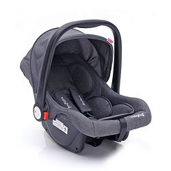 Babyhug Amber Ace Car Seat Cum Carry Cot With Mosquito Net with 1 Year Warranty - Grey| Rocker & Feeding Chair| Adjustable Handle Position| Safety Harness| Removable Canopy & Mosquito Net| Soft Padded Cushion| Removable & Washable Seat Cover