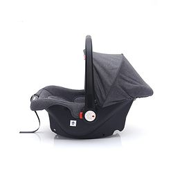 Babyhug Amber Ace Car Seat Cum Carry Cot With Mosquito Net with 1 Year Warranty - Grey| Rocker & Feeding Chair| Adjustable Handle Position| Safety Harness| Removable Canopy & Mosquito Net| Soft Padded Cushion| Removable & Washable Seat Cover