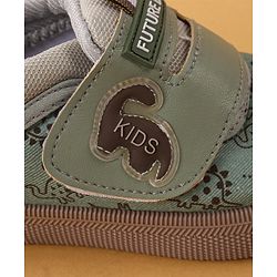 Cute Walk by Babyhug Velcro Closure Casual Shoes Dino Print - Green