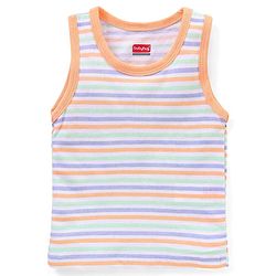 Babyhug 100% Cotton Antibacterial Vests Teddy Print Pack Of 3 - Green & Purple