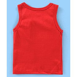 Babyhug 100% Cotton Antibacterial Sleeveless Sando Vests Stripes & Car Print Pack of 5- Blue Red & White