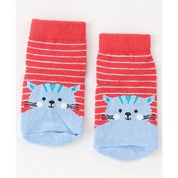 Cute Walk By Babyhug Non Terry Anti Bacterial Ankle Length Socks Animals Print Pack Of 5 - Multicolour