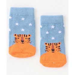 Cute Walk By Babyhug Non Terry Anti Bacterial Ankle Length Socks Animals Print Pack Of 5 - Multicolour