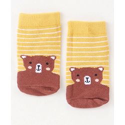 Cute Walk By Babyhug Non Terry Anti Bacterial Ankle Length Socks Animals Print Pack Of 5 - Multicolour