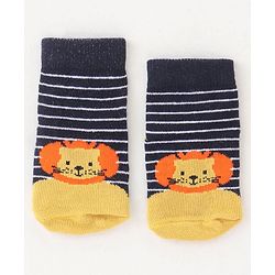 Cute Walk By Babyhug Non Terry Anti Bacterial Ankle Length Socks Animals Print Pack Of 5 - Multicolour