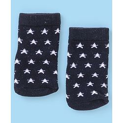 Cutewalk By Babyhug Anti Bacterial Ankle Length Socks Pack Of 5 Bear Print - Navy Blue & White