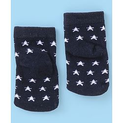 Cutewalk By Babyhug Anti Bacterial Ankle Length Socks Pack Of 5 Bear Print - Navy Blue & White