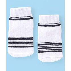Cutewalk By Babyhug Anti Bacterial Ankle Length Socks Pack Of 5 Bear Print - Navy Blue & White