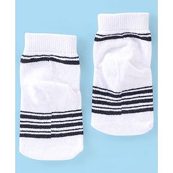 Cutewalk By Babyhug Anti Bacterial Ankle Length Socks Pack Of 5 Bear Print - Navy Blue & White