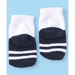 Cutewalk By Babyhug Anti Bacterial Ankle Length Socks Pack Of 5 Bear Print - Navy Blue & White