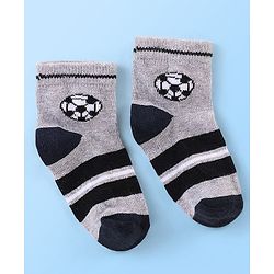Cute Walk by Babyhug Anti Bacterial Ankle Length Socks Football Design Pack of 7 - Multicolour