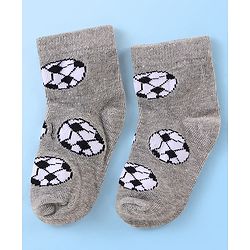 Cute Walk by Babyhug Anti Bacterial Ankle Length Socks Football Design Pack of 7 - Multicolour