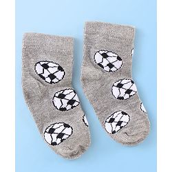 Cute Walk by Babyhug Anti Bacterial Ankle Length Socks Football Design Pack of 7 - Multicolour