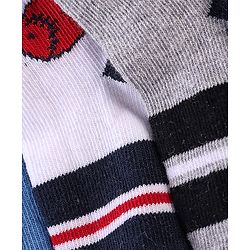 Cute Walk by Babyhug Anti Bacterial Ankle Length Socks Football Design Pack of 7 - Multicolour