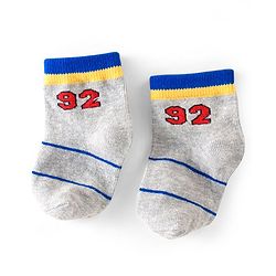 Cute Walk By Babyhug Non Terry Anti Bacterial Ankle Length Design Socks Pack of 5 - Multicolour