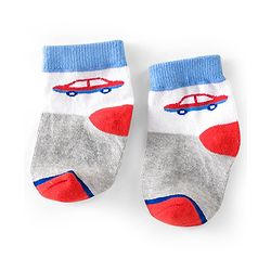 Cute Walk By Babyhug Non Terry Anti Bacterial Ankle Length Design Socks Pack of 5 - Multicolour