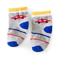 Cute Walk By Babyhug Non Terry Anti Bacterial Ankle Length Design Socks Pack of 5 - Multicolour