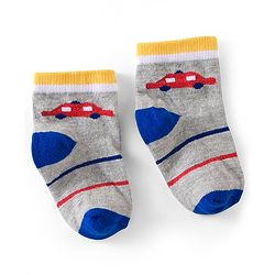 Cute Walk By Babyhug Non Terry Anti Bacterial Ankle Length Design Socks Pack of 5 - Multicolour