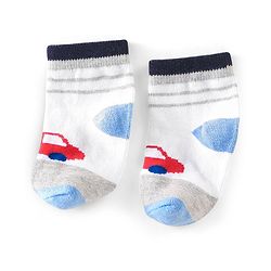Cute Walk By Babyhug Non Terry Anti Bacterial Ankle Length Design Socks Pack of 5 - Multicolour