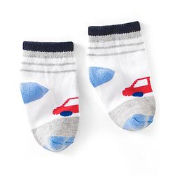 Cute Walk By Babyhug Non Terry Anti Bacterial Ankle Length Design Socks Pack of 5 - Multicolour