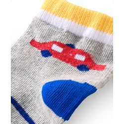 Cute Walk By Babyhug Non Terry Anti Bacterial Ankle Length Design Socks Pack of 5 - Multicolour
