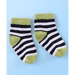 Cute Walk By Babyhug Anti Bacterial Non Terry Ankle Length Stripe Socks Pack Of 5 - Multicolor