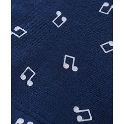Babyhug 100% Cotton Antibacterial Sleeveless Sando Vests Stripes & Penguin Print Pack of 5- Blue Red & Yellow