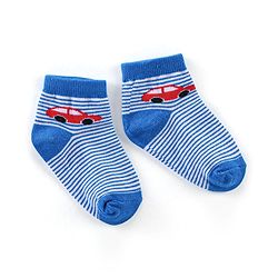 Cute Walk by Babyhug Anti Bacterial Ankle Length Socks Car Design Pack Of 3 - Multicolour