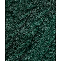 Babyhug Full Sleeves Cable Knit Sweater Solid- Green