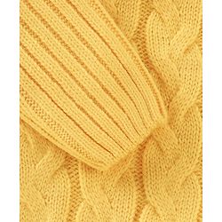 Babyhug Full Sleeves Cable Knit Sweater Solid- Yellow