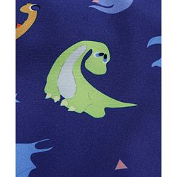 Babyhug Raglan Half Sleeves Dino Printed Thigh Legged Swimsuit  - Navy Blue