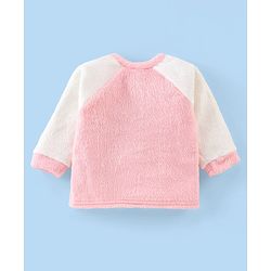 Babyhug Velour Full Sleeves Winterwear Night Suit Nightsuit With Solid Colour - Pink